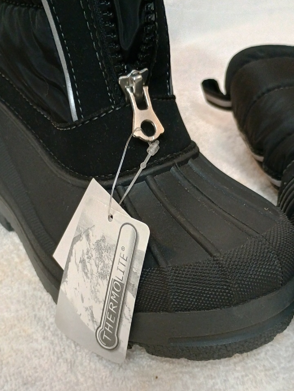 Lands' End Black Kids Front-Zip Winter Boots - Picture 7 of 16